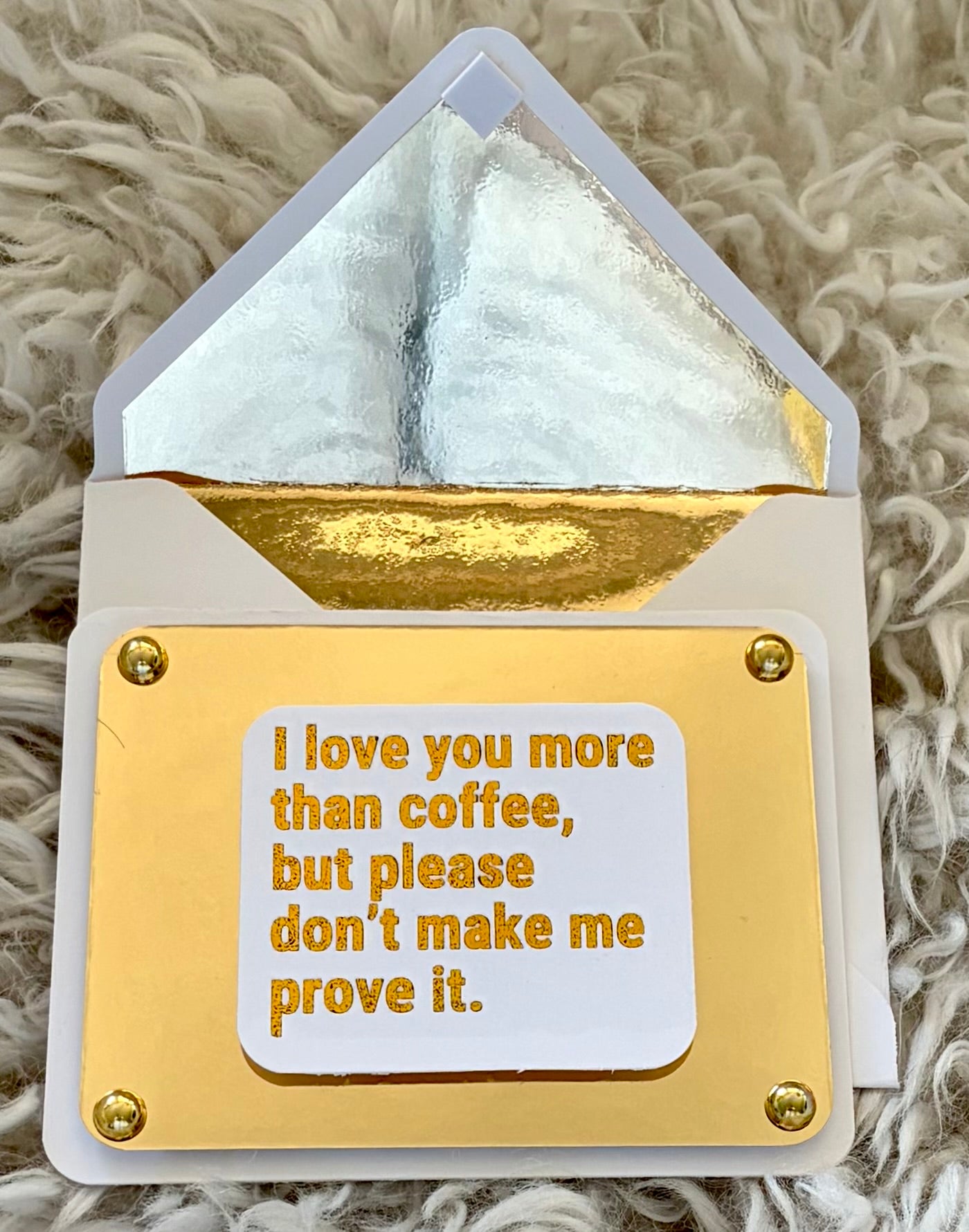 Hot Foil Card Set - I love you more than coffee